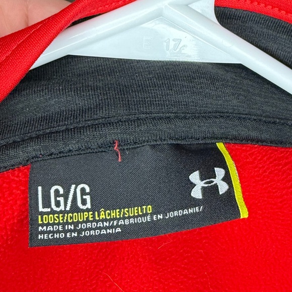 Under Armour Red and Black Quarter-Zip Pullover - Picture 3 of 3